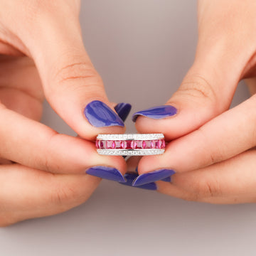 Luxury Floral Natural Sapphire Diamond Ring by Ivevar Nature Inspired Bridal Jewelry