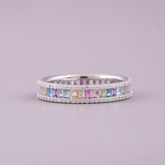Natural Sapphire Diamond Halo Ring by Stunning Bridal Engagement Ring