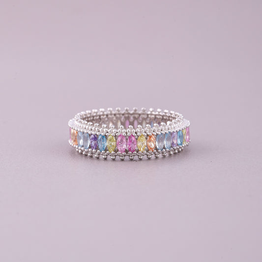 Natural Sapphire Diamond Promise Ring by Timeless Love Token