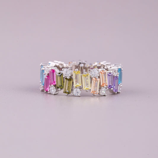 Natural Sapphire Diamond Pavé Ring Luxury by Ivevar