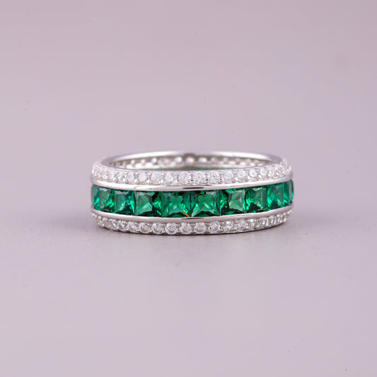 Natural Sapphire Engagement-Wedding Infinity Diamond Band By Ivevar