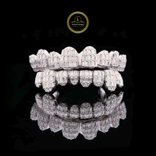 Ethical Ice Grillz – Conflict-Free Lab Diamonds (Baguette Cut)