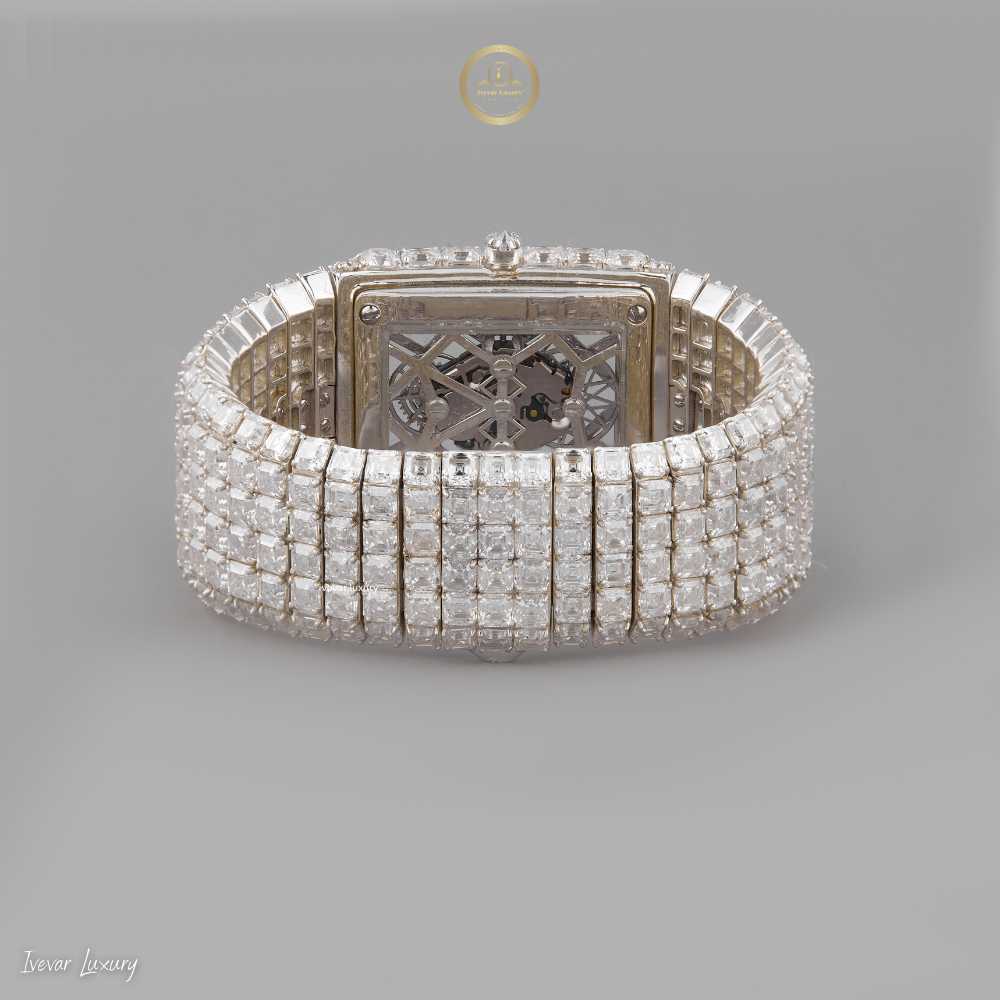 130 Carat Moissinite Masterpiece Watch – Fully Iced Baguette & Asscher Cut Edition - view 3