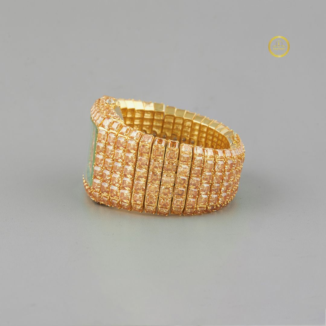 130 Carat Supreme Lab Diamond Watch Baguette Dial Master Edition With Asscher Cut Yeallow Lab diamonds - view 3