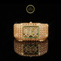 Regal Horizon Gold Lab-Grown Diamond Watch with baguette Detailing A Fusion of Royal Brilliance and Modern Precision