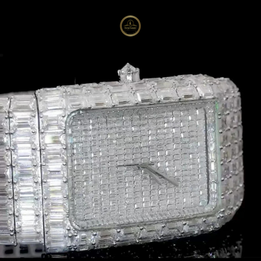 Baguette Cut Full Iced-Out Diamond Luxury Watch The Ultimate Statement of Power and Precision - View 2