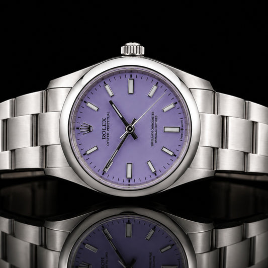 Oyster Perpetual Lavender Dial Stainless Steel Luxury Watch  Swiss Automatic Premium Wristwatch