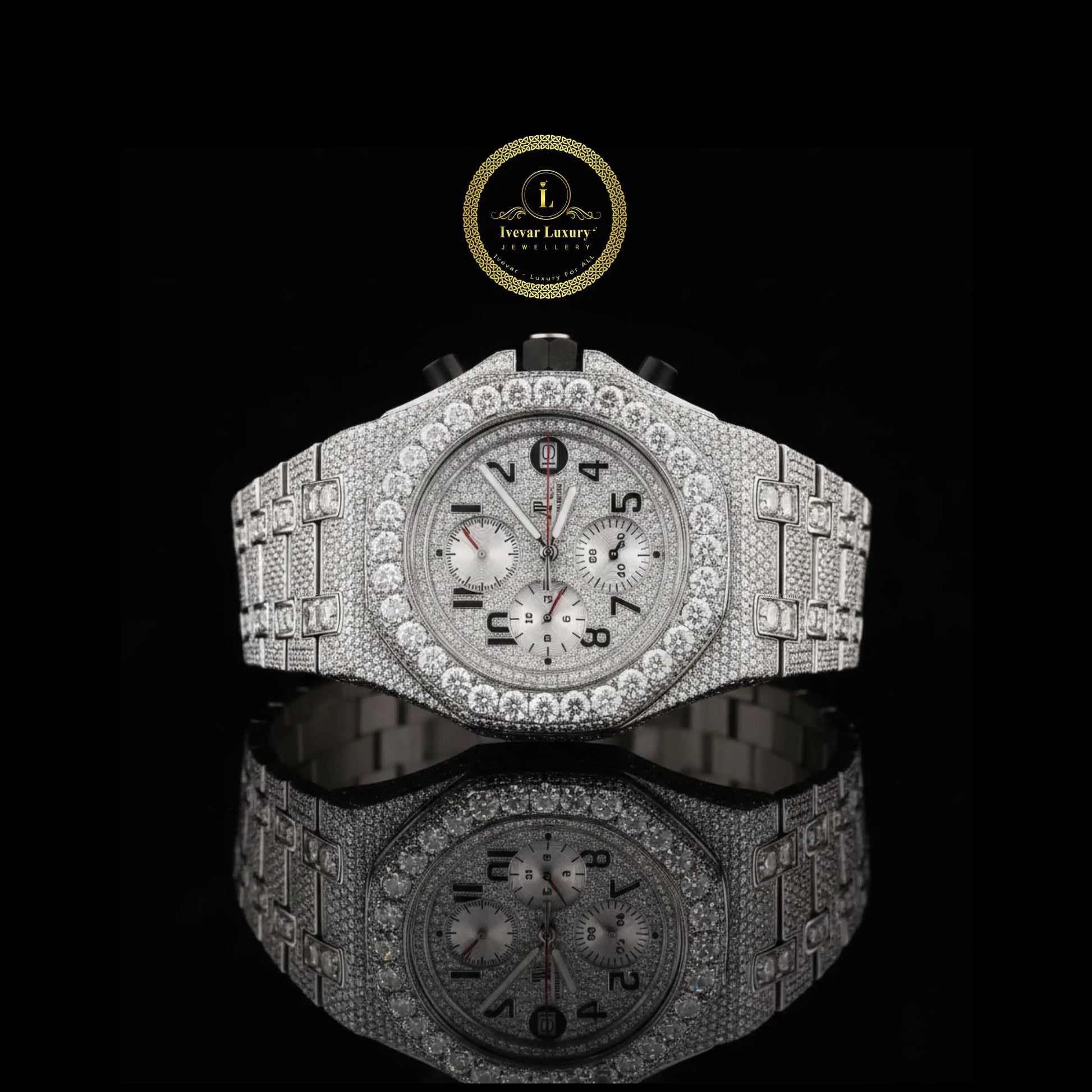 Luxury diamond-encrusted watch 