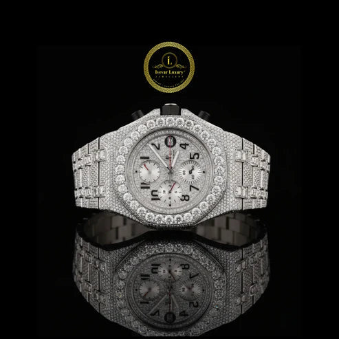Exclusive Full Iced Out Diamond Watch Ivevar White Fire For Every Day
