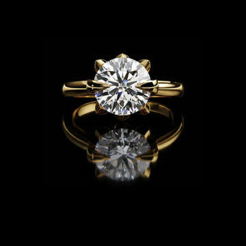 3.05 CT Ethical & Affordable Lab Grown Round Cut Diamond Solitaire Ring for Her