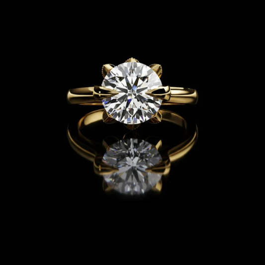 3.05 CT Ethical & Affordable Lab Grown Round Cut Diamond Solitaire Ring for Her
