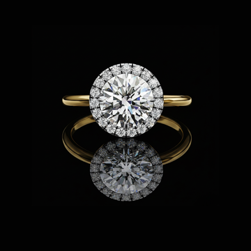 1.52 CT Elegant Round Cut Halo Moissanite Diamond Ring for Modern Look Fine jewelry