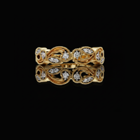 0.11 TCW Milgrain Infinity Lab Grown Diamond Women’s Vintage Style Band Filigree Design