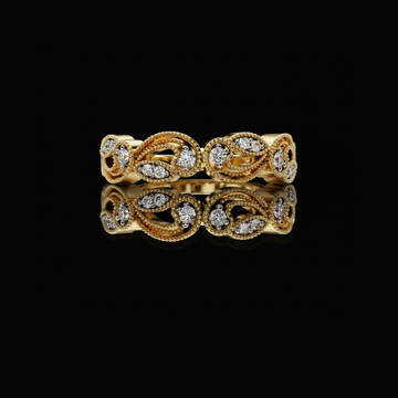 0.11 TCW Milgrain Infinity Lab Grown Diamond Women’s Vintage Style Band Filigree Design