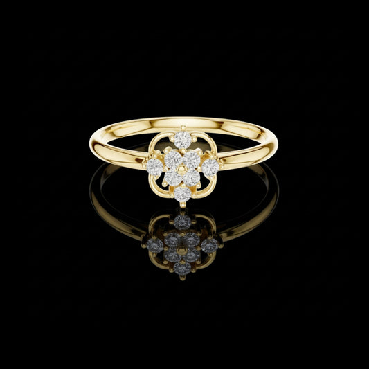 0.096 TCW Elegant Petal Inspired Moissanite Diamond Design for Everyday Sparkle