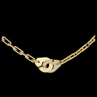 Clip Chain Necklace with Pave Moissanite Diamond Clasp