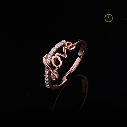 Minimalist Lab Grown Round Diamond Love Ring