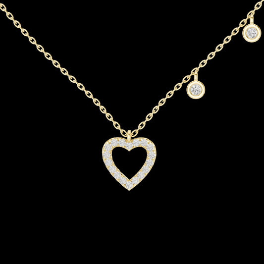 Heart Accents Inspire Lab Grown Pendant Necklace