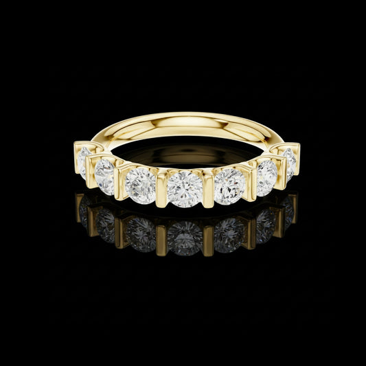 Half Eternity Lab Grown Diamond Band Wedding Band