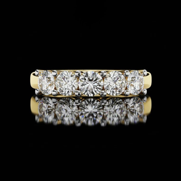 1.03 TCW  Five Stone Moissanite Diamond Band Classic Round Cut Anniversary Band for her