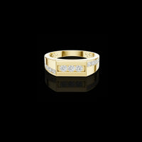 Round Cut Lab Grown Brilliant Channel Set Diamond Wide Wedding Band Ring
