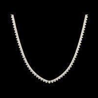 5.70 TCW Sparkling Round Cut Lab Grown Diamond Sleek & Stylish Necklace for Her