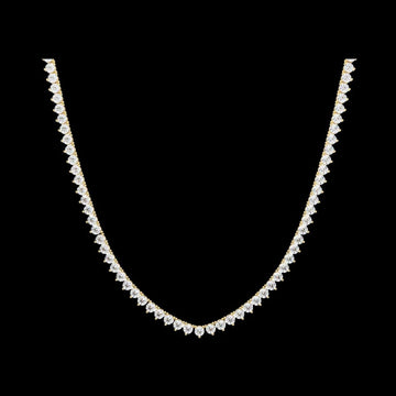 5.70 TCW Sparkling Round Cut Lab Grown Diamond Sleek & Stylish Necklace for Her