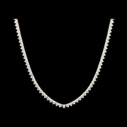5.70 TCW Sparkling Round Cut Moissanite Diamond Sleek & Stylish Necklace for Her