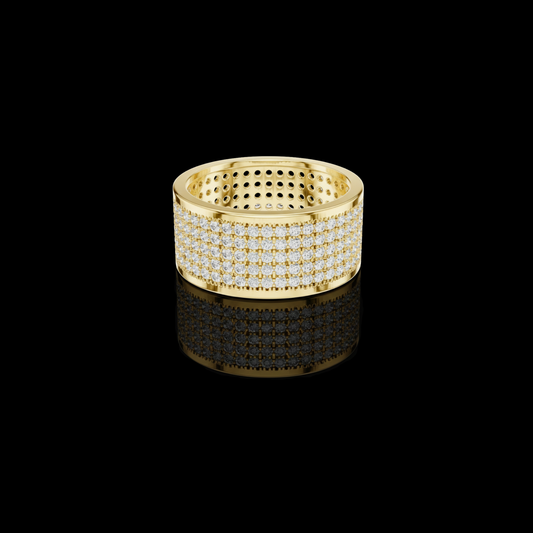 1.84 TCW Exquisite Multi Row Pavé Lab Grown Diamond Statement Band in Radiant Luxury