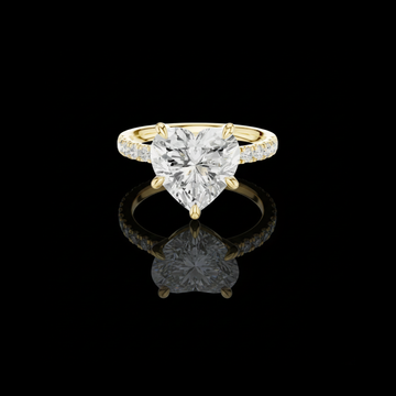 4.00 CT Luxury Heart Shaped Moissanite Diamond with Pave Setting Romantic Bridal Ring Beautiful Jewelry For Her