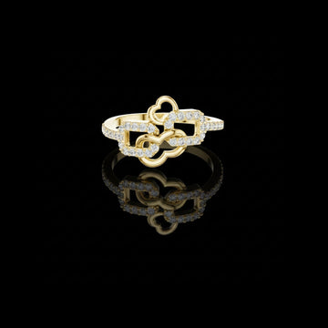 0.3 TCW Lovely Lab Grown Round Cut Luxury Love Symbol Ring For Propose Time