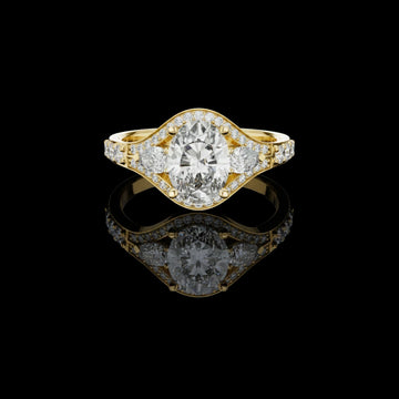 1.00 CT Modern Lab Grown Oval Cut Diamond Ring For Someone