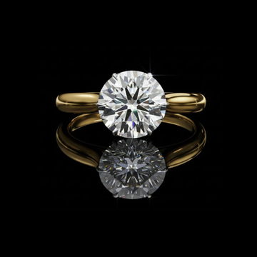 1.92 TCW Elegant Round Brilliant Cut Moissanite Diamond Solitaire Ring Classic Luxury Design by Ivevar Luxury