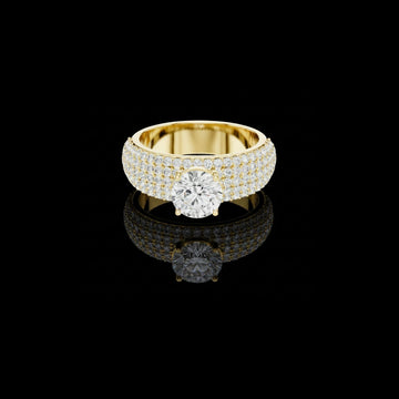 Premium Moissanite Round Cut Diamond Ring For Sparkling Moment