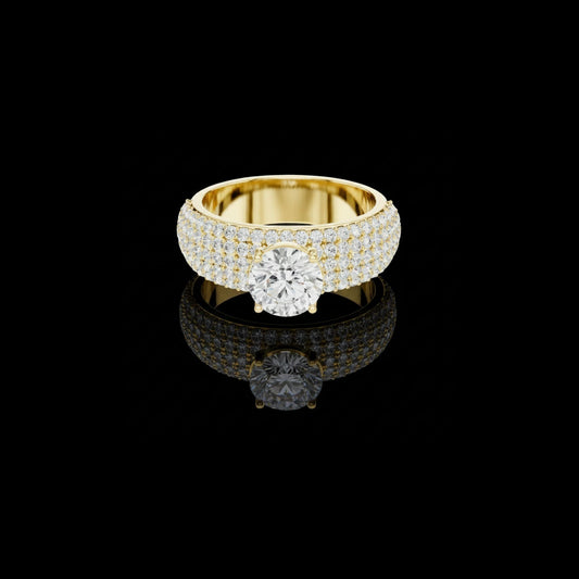 Sparkling Round Cut Moissanite Diamond Wedding Ring For Women
