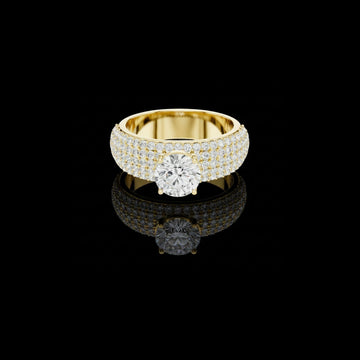 1.00 CT Premium Lab Grown Round Cut Diamond Ring For Sparkling Moment