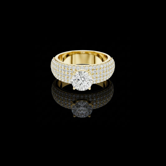 1.00 CT Premium Lab Grown Round Cut Diamond Ring For Sparkling Moment