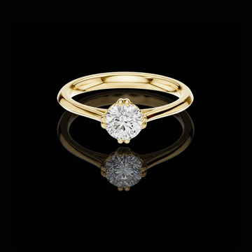 0.5 TCW Classic Round Solitaire Lab grown Diamond Timeless Brilliant Cut Engagement Ring for Her