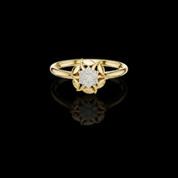 Designer Moissanite Round Cut Diamond Ring For Her