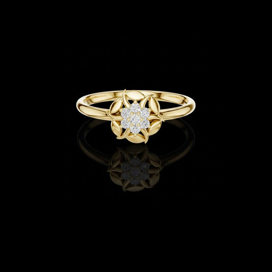 Designer Round Cut Moissanite Diamond Ring For Her