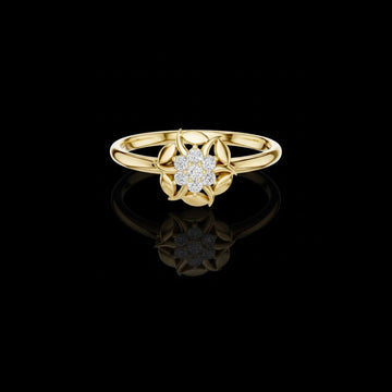 0.06 TCW Designer Lab Grown Round Cut Diamond Ring For Her Smile