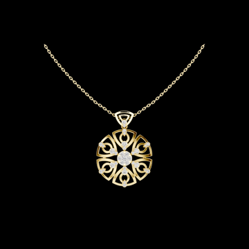0.79 TCW Exclusive Moissanite Diamond Floral Luxury Mandala Inspired Flower Pendant Elegant Fine Jewelry Gift