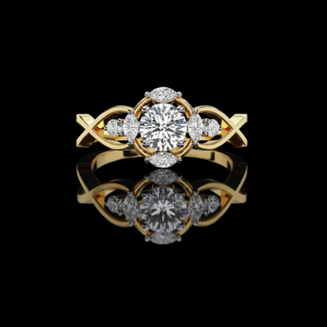 0.33 CT Modern Moissanite Round Cut Diamond Ring Sleek Design For Every Occasions