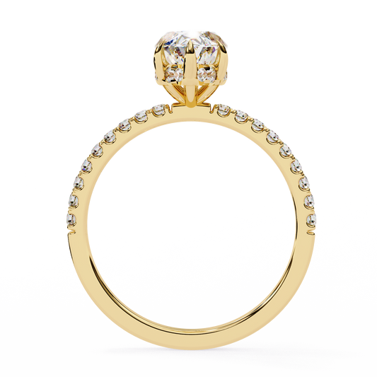 1.41 CT Sleek Marquise Cut Moissanite Diamond Engagement Ring with Modern Flair For Her
