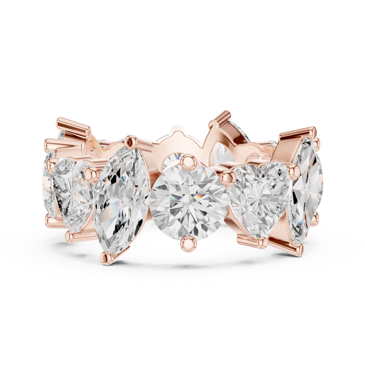 Multi Shape Lab Grown Diamond Statement Band Ring