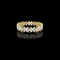 Marquise & Round Cut Lab Grown Diamond Floral Link Bracelet For Her
