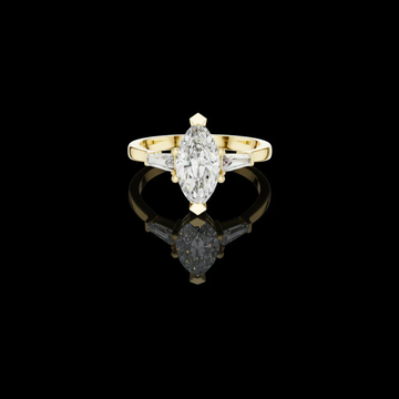 1.08 CT Dreamy Lab Grown Marquise Cut Diamond Ring For Gold Light