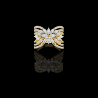 Marquise Cut Lab Grown Diamond Floral Cluster Split Shank Ring