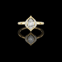 Navette Halo Marquise Cut Lab Grown Diamond Engagement Ring