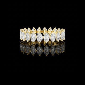1.66 TCW Elegant Leaf Inspired Luxury Marquise Cut Lab Diamond Full Eternity Band